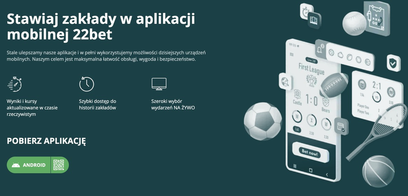 Aplikacja mobilna 22bet